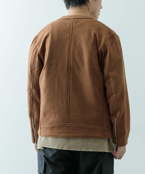 ITEMS URBANRESEARCH（アイテムズ アーバンリサーチ）の「裏フリース F.S. シングル ライダース（ライダースジャケット・メンズ・BLK/BRN/CHA・M/L）」の19枚目の写真