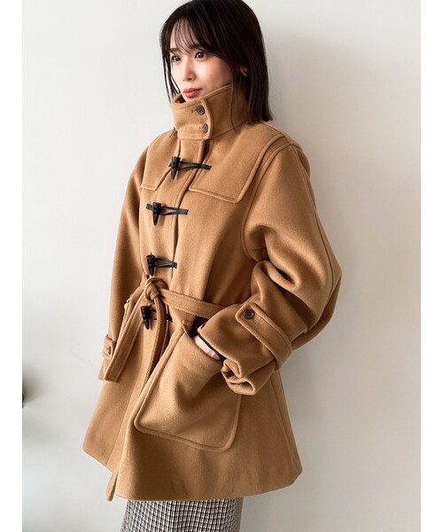 dazzlin（ダズリン）の「ミドルフレアダッフルコート（ダッフルコート・レディース・アイボリー/キャメル/ベージュ/イエロー/グリーン・F）」の10枚目の写真