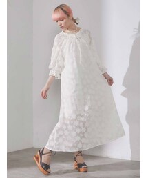 merry jenny | シアーflowerパフギャザーワンピース(ワンピース)