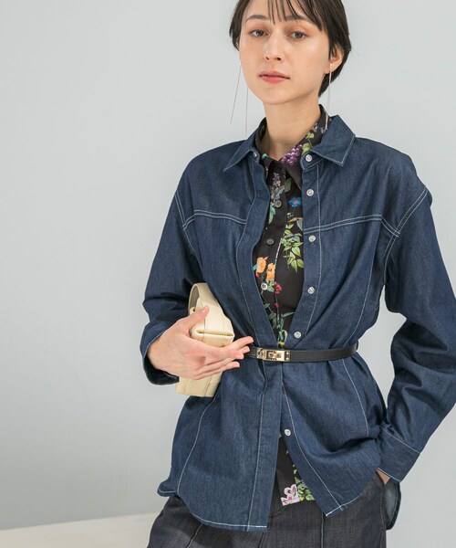 URBAN RESEARCH ROSSO（アーバンリサーチロッソ）の「ボタニカルプリントデザインシャツ（シャツ/ブラウス・レディース・OFF/BLACK・Free）」の14枚目の写真