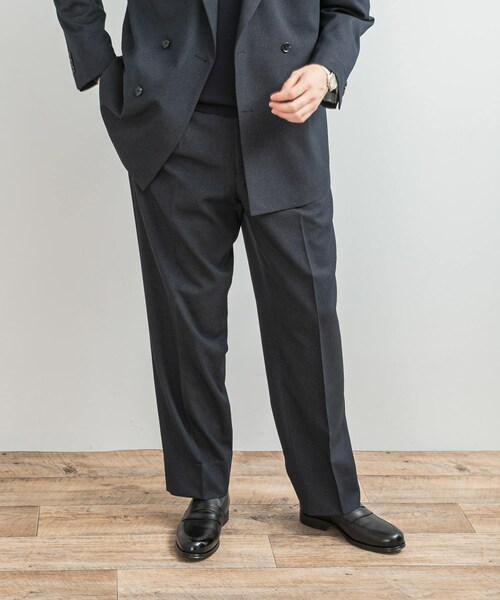 URBAN RESEARCH DOORS（アーバンリサーチドアーズ）の「LIFE STYLE TAILOR　ピンヘッドツイルストレッチ2タックパンツ（スラックス・メンズ・NAVY/CHARCOAL・S/M/L/XL）」の18枚目の写真