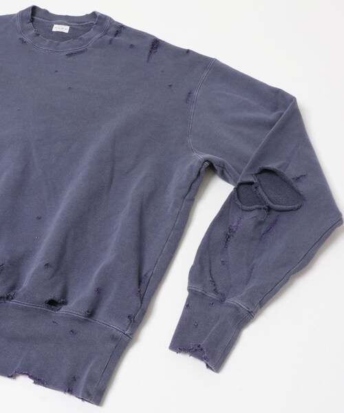 URBAN RESEARCH（アーバンリサーチ）の「KURO　MORE DAMAGE WASHED SWEAT（スウェット・レディース・NAVY・-）」の4枚目の写真