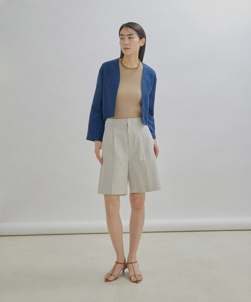 ADAM ET ROPE'（アダムエロペ）の「【公式サイト限定】【BATONER for SALON】SEE THROUGH TANK TOP（タンクトップ・レディース・ベージュ/ネイビー/サックス・F）」の17枚目の写真