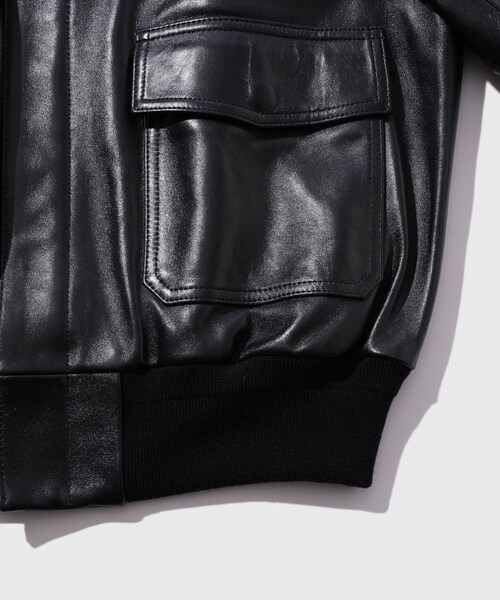 ADAM ET ROPE'(アダムエロペ)の「【LOEFF/ロエフ】LFU LAMB LT FLHT JK(ライダースジャケット・メンズ・ブラック・0/1/2)」の9枚目の写真