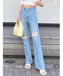 EMODA | リップドヴィンテージフレアジーンズ(デニムパンツ)