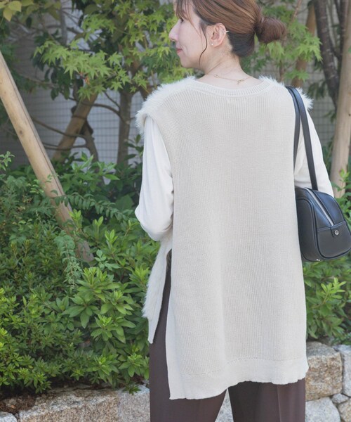 ITEMS URBANRESEARCH（アイテムズ アーバンリサーチ）の「フロントシャギーベスト（ベスト・レディース・L.BEG/BLK/BEG・FREE）」の15枚目の写真