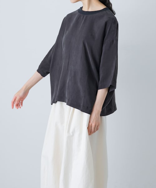 かぐれ（カグレ）の「キュプラプルオーバー（Tシャツ/カットソー・レディース・IVORY/NAVY/CHARCOAL・FREE）」の2枚目の写真