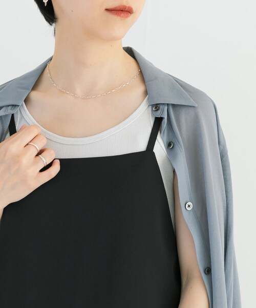 URBAN RESEARCH（アーバンリサーチ）の「『MADE IN JAPAN』リブタンクトップ（タンクトップ・レディース・SILVER/WHITE/BLUE GRAY/CHARCOAL・FREE）」の22枚目の写真