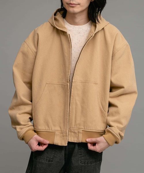 URBAN RESEARCH Sonny Label（アーバンリサーチサニーレーベル）の「ダックフーデッドショートブルゾン（ブルゾン・メンズ・キャメル/ブラック・M/L）」の2枚目の写真