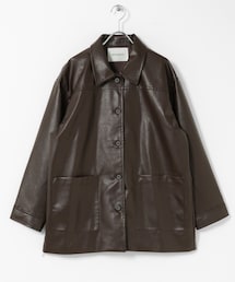 MIDIUMISOLID | MIDIUMISOLID　synthetic leather over size blouson(その他アウター)