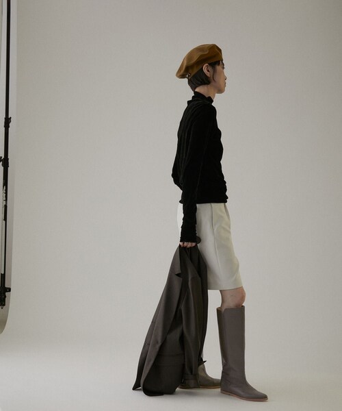 ADAM ET ROPE'（アダムエロペ）の「【BRENTA（ブレンタ）】インヒールロングブーツ（ブーツ・レディース・グレー系/ブラック・25.5/23.5/24.5）」の11枚目の写真