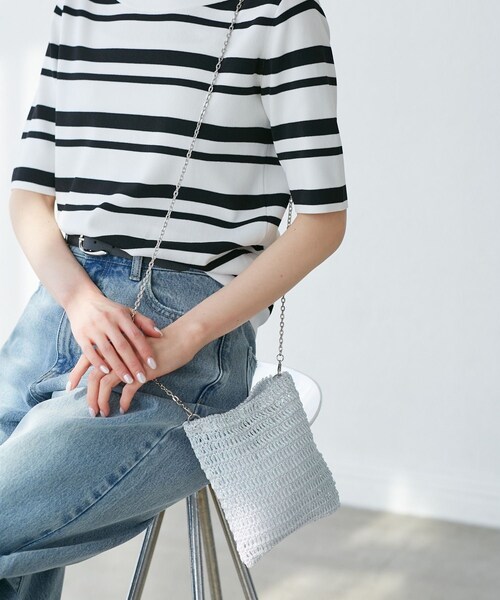ROPE' PICNIC（ロペピクニック）の「メタリックヤーンミニチェーンショルダーバッグ（ショルダーバッグ・レディース・ブラック/その他・F）」の3枚目の写真