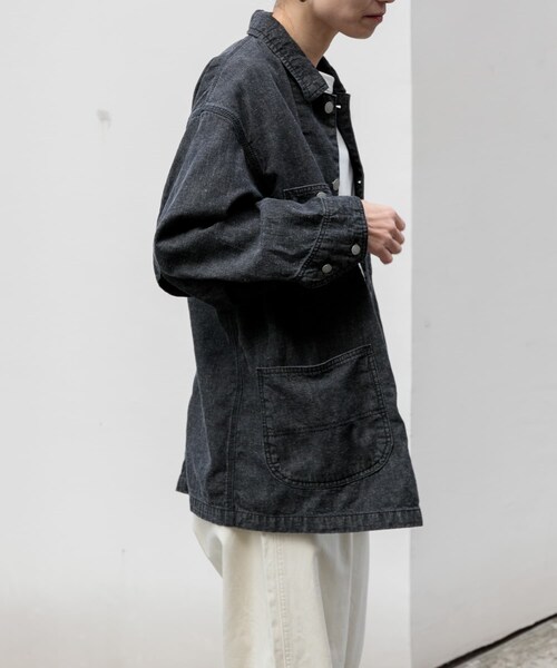 URBAN RESEARCH DOORS（アーバンリサーチドアーズ）の「FORK&SPOON　綿麻デニムカバーオール（カバーオール・レディース・BLACK/ONEWASH・1）」の8枚目の写真