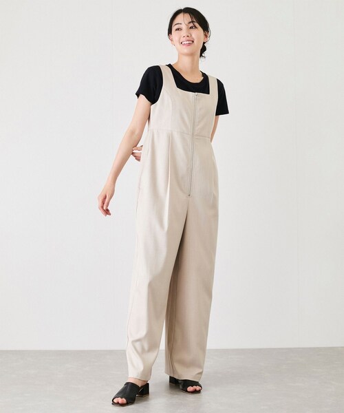 Jayro（ジャイロ）の「【EC限定】フロントジップサロペット（サロペット/オーバーオール・レディース・チャコール/グレー/ブラウン系/ベージュ・M）」の20枚目の写真