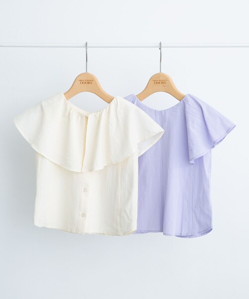 URBAN RESEARCH DOORS(アーバンリサーチドアーズ)の「2WAYフリルブラウス(KIDS)(その他トップス・キッズ・LAVENDER/IVORY・105/120/135)」の16枚目の写真