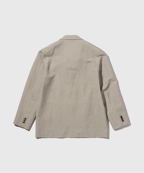 ADAM ET ROPE'（アダムエロペ）の「WOOL LINEN JACKET（ノーカラージャケット・メンズ・ブラック/キナリ/ネイビー系・L/M/S）」の19枚目の写真