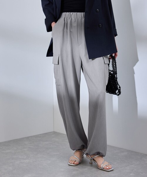 ROPE' PICNIC（ロペピクニック）の「【UVカット・接触冷感・イージーケア】イージーカーゴパンツ（カーゴパンツ・レディース・ブラック/グレー/ベージュ/ネイビー・36/38/40）」の6枚目の写真