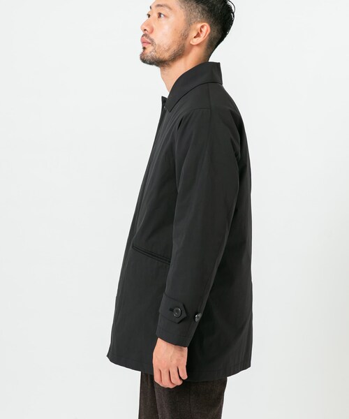 URBAN RESEARCH ROSSO（アーバンリサーチロッソ）の「3WAYステンカラーハーフコート ライナーセット（ステンカラーコート・メンズ・BLACK/CHARCOAL・M/L）」の20枚目の写真