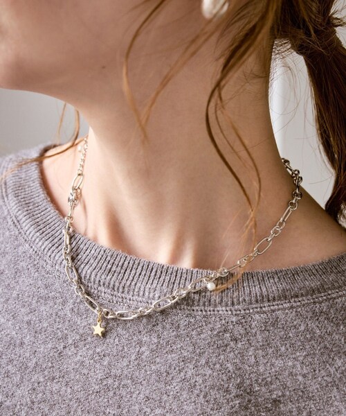 ROPE' PICNIC(ロペピクニック)の「チャームデザインショートネックレス(ネックレス・レディース・ゴールド/シルバー・F)」の3枚目の写真