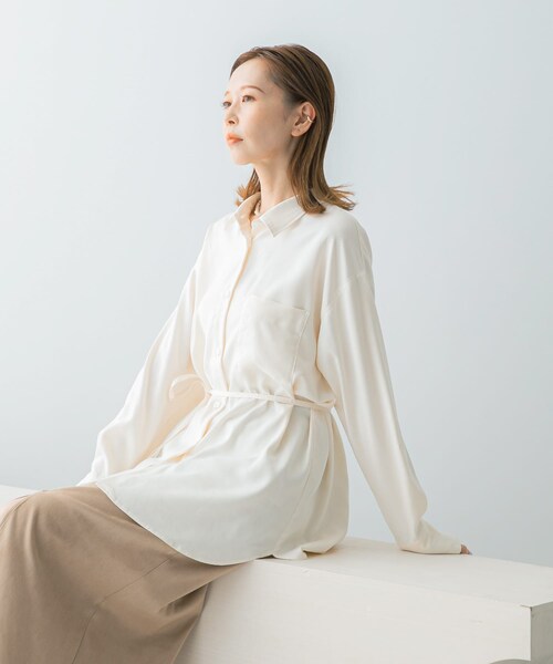 URBAN RESEARCH ROSSO（アーバンリサーチロッソ）の「ピーチタッチデザインシャツ（シャツ/ブラウス・レディース・WHITE/CH/LACQUER・FREE）」の10枚目の写真