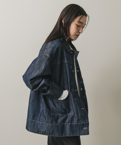 SENSE OF PLACE by URBAN RESEARCH（センスオブプレイスバイアーバンリサーチ）の「ルーズデニムジャケット（デニムジャケット・レディース・BLACK/ONE WASH・one）」の11枚目の写真