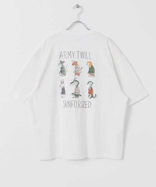 URBAN RESEARCH Sonny Label（アーバンリサーチサニーレーベル）の「『別注』ARMY TWILL×Sonny Label　Print T-shirts（Tシャツ/カットソー・メンズ・B.CHARCOAL/A.WHITE/A.CHARCOAL/B.WHITE・M/L）」の8枚目の写真