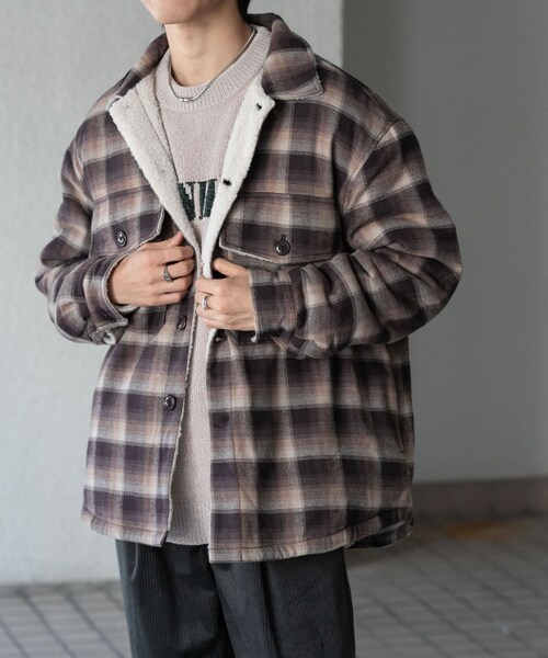 SENSE OF PLACE by URBAN RESEARCH(センスオブプレイスバイアーバンリサーチ)の「オンブレーチェックボアジャケット(テーラードジャケット・メンズ・BLACK/BROWN・M/L)」の20枚目の写真