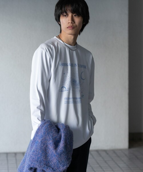 SENSE OF PLACE by URBAN RESEARCH(センスオブプレイスバイアーバンリサーチ)の「Galaxy Graphic Long-Sleeve T-shirts(Tシャツ/カットソー・メンズ・WHITE/BLACK/L.GRAY・M/L)」の6枚目の写真