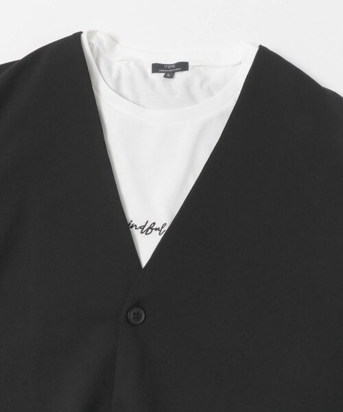 ITEMS URBANRESEARCH(アイテムズ アーバンリサーチ)の「UVカット梨地カーディガン+刺繍Tシャツセット(楽着シリーズ)(カーディガン/ボレロ・メンズ・BLACK/CHARCOAL/BEIGE/BLUE・M/L)」の14枚目の写真