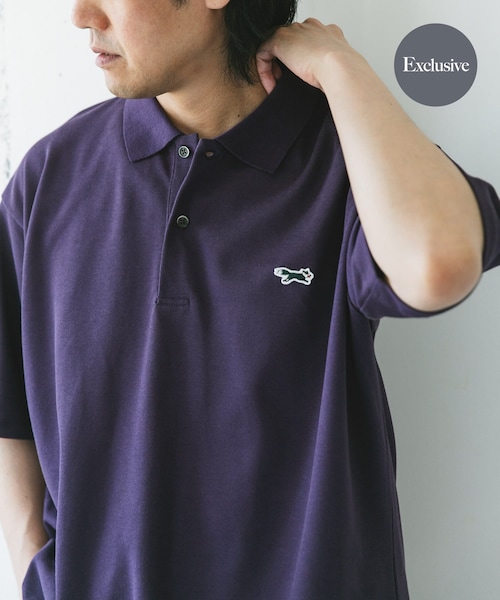 URBAN RESEARCH DOORS（アーバンリサーチドアーズ）の「『XLサイズ/WEB限定』『別注』PENNEYS×DOORS　THE FOX 鹿の子 ポロシャツ（ポロシャツ・メンズ・ASH GRAY/PURPLE/STEEL BLUE/NAVY・M/L/XL）」の4枚目の写真