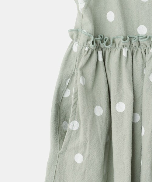 ROPE' PICNIC(ロペピクニック)の「【KIDS/キッズ】綿ワッシャードット柄ワンピース(ワンピース・キッズ・ベージュ/ライトグリーン・120/130/140/150)」の17枚目の写真