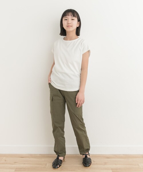 URBAN RESEARCH DOORS(アーバンリサーチドアーズ)の「『親子リンク』add fabrics防汚Tシャツ(KIDS)(その他トップス・キッズ・ORANGE/WHITE・105/120/135/150)」の19枚目の写真
