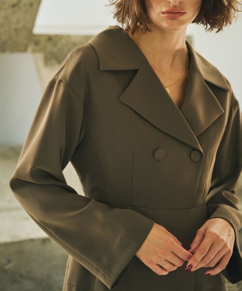 ROPE'(ロペ)の「【一部店舗限定】【REALM(レルム)】COLLARED DRESS|ドレス(ワンピース・レディース・カーキ/ネイビー・36/38)」の11枚目の写真