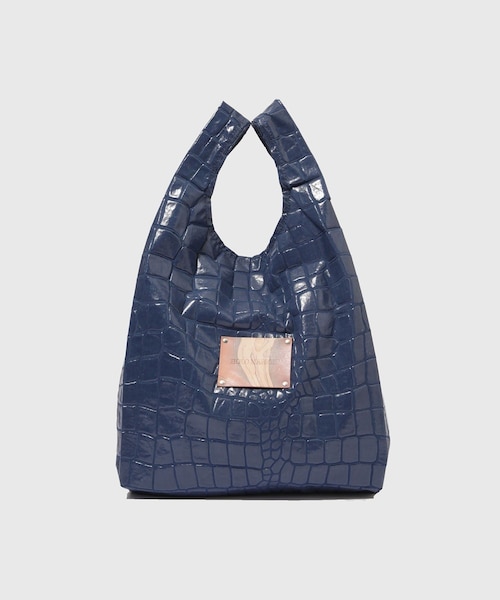 ADAM ET ROPE'(アダムエロペ)の「【HOLO MARKET/ホロマーケット】UMASETEYO Tote Bag(トートバッグ・メンズ・キナリ/ネイビー/オレンジ・F)」の2枚目の写真