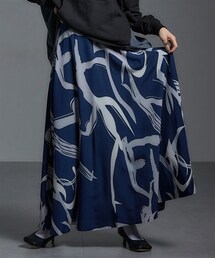 Soiunique | 裏あったか総アート柄フレアスカート ［Soiunique］(スカート)