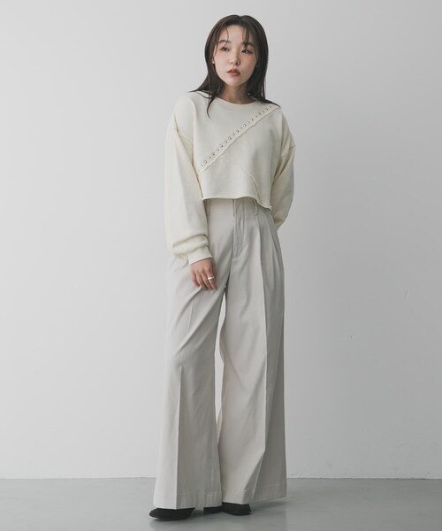 SENSE OF PLACE by URBAN RESEARCH(センスオブプレイスバイアーバンリサーチ)の「『XS/Lサイズ/WEB限定』バギーチノパンツ(チノパンツ・レディース・IVORY/BEIGE/NAVY・XS/S/M/L)」の14枚目の写真