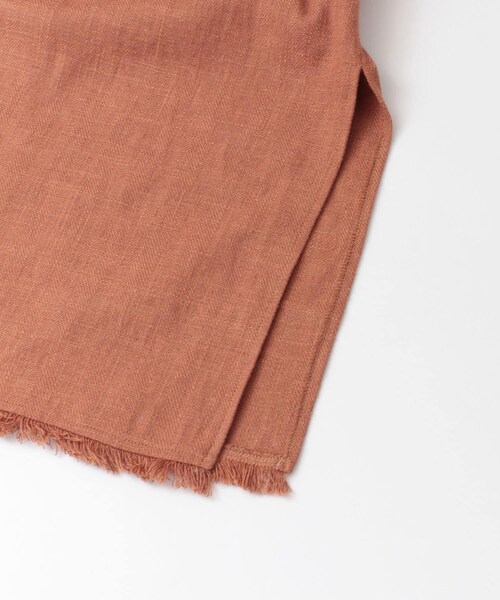 ITEMS URBANRESEARCH（アイテムズ アーバンリサーチ）の「KBF+　ラスティックフリンジコート∴（ノーカラージャケット・レディース・BEG STRIPE/NATURAL/L.BROWN・one）」の13枚目の写真