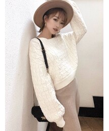 RESEXXY | イレギュラーパターンニットトップス(ニット/セーター)