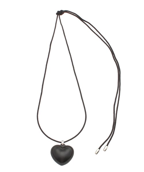 LAGUNAMOON（ラグナムーン）の「レザーライクハートネックレス（ネックレス・レディース・ブラック/ブラウン・F）」の6枚目の写真
