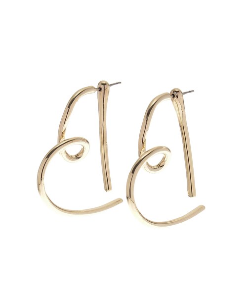 LAGUNAMOON（ラグナムーン）の「ハートモチーフピアス（ピアス（両耳用）・レディース・シルバー/ゴールド・F）」の2枚目の写真