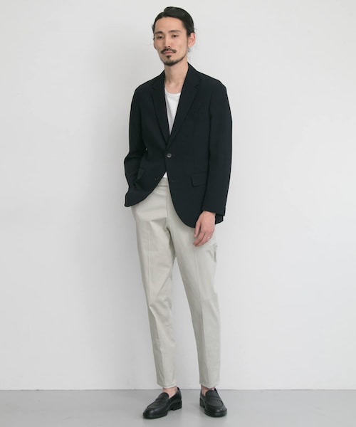 URBAN RESEARCH（アーバンリサーチ）の「ハイカウントピケストレッチパンツ（スラックス・メンズ・NAVY/WHITE/GRAY/BEIGE・42/44/46/48/50）」の13枚目の写真