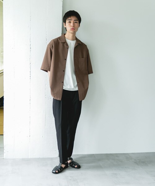 URBAN RESEARCH DOORS（アーバンリサーチドアーズ）の「サマーウールライクテーパードトラウザー（その他パンツ・メンズ・BLACK/CHARCOAL/GREIGE/KHAKI・S/M/L/XL）」の8枚目の写真
