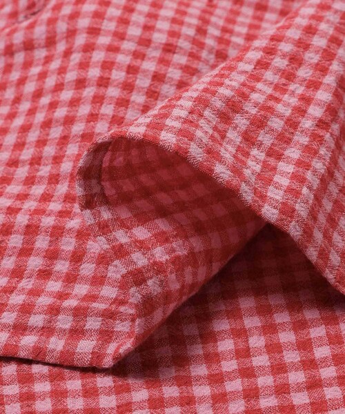 URBAN RESEARCH(アーバンリサーチ)の「『別注』Cale×URBAN RESEARCH ギンガムチェック SHORT-SLEEVE SHIRTS(シャツ/ブラウス・メンズ・PINK×RED・3/4)」の15枚目の写真