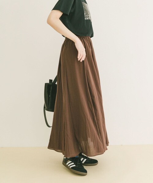 ITEMS URBANRESEARCH（アイテムズ アーバンリサーチ）の「コットン楊柳フレアスカート（スカート・レディース・GRY/BRN/L/KHK・Free）」の13枚目の写真