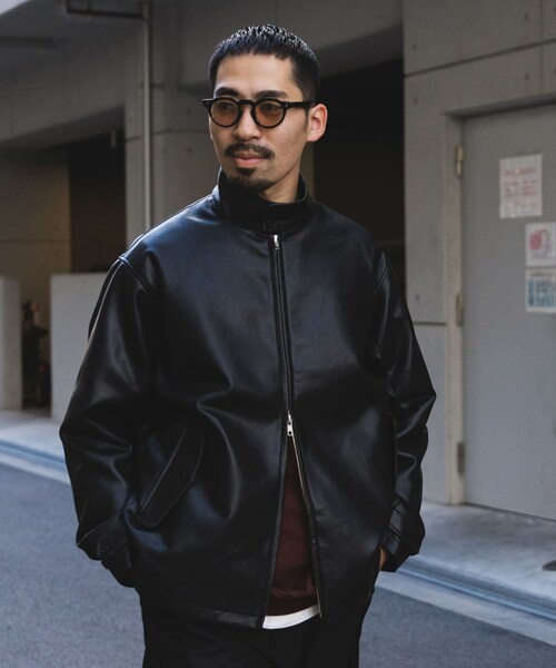 URBAN RESEARCH DOORS(アーバンリサーチドアーズ)の「FL ハリントンジャケット(ライダースジャケット・メンズ・BLACK・M/L)」の8枚目の写真