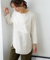 nissen | あったか裏起毛シャツ切替重ね着用インナートップス＜大きいサイズ有＞(Tシャツ/カットソー)