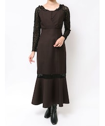 MERCURYDUO | レースパネル切替ワンピース(ワンピース)