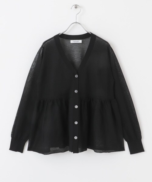 URBAN RESEARCH Sonny Label（アーバンリサーチサニーレーベル）の「シアーペプラムニットカーディガン（カーディガン/ボレロ・レディース・ライトグレー/バター/ブラック・FREE）」の12枚目の写真