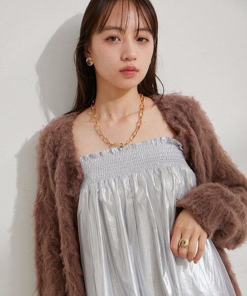 VIS(ビス)の「【2WAY】メタリック重ねチュールワンピース【洗える】(ワンピース・レディース・グレー/その他・F)」の20枚目の写真