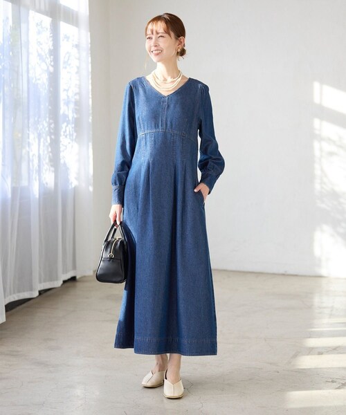 ROPE' PICNIC(ロペピクニック)の「デニムワンピース(ワンピース・レディース・ブラック/ネイビー・36/38)」の9枚目の写真